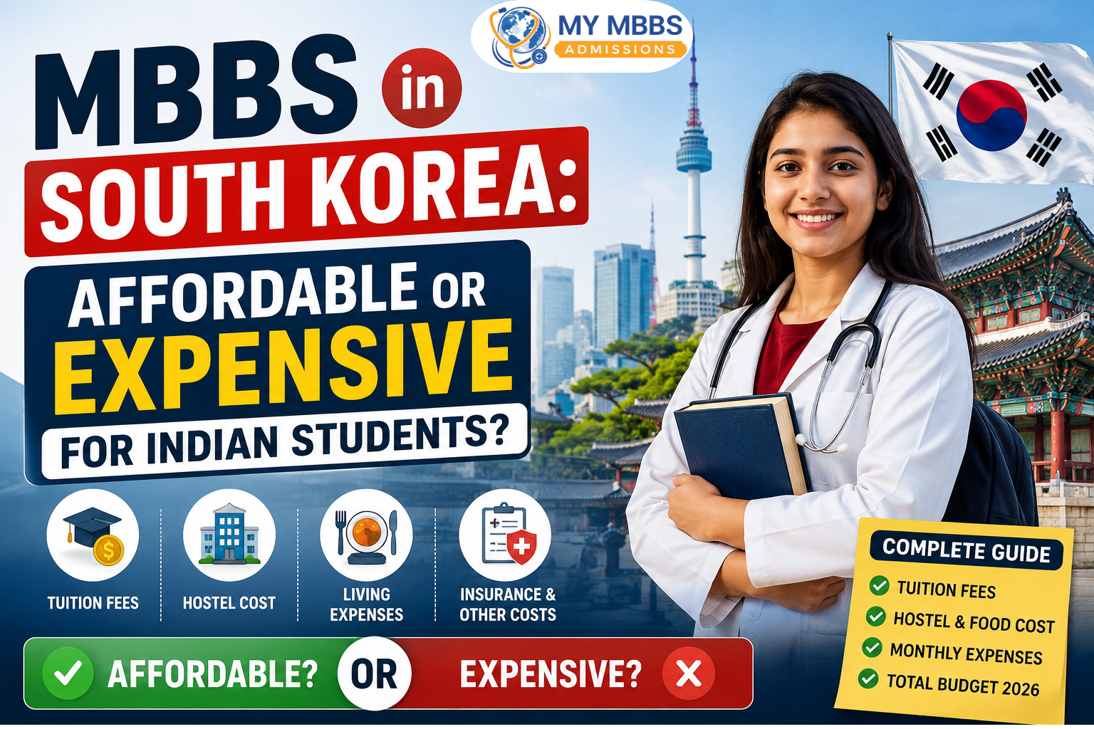 MBBS in South Korea: Affordable or Expensive for Indian Students?